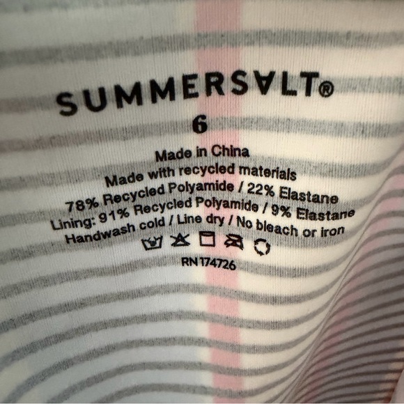 NWT Summersalt One Piece Swimsuit Sz. 6 - Picture 9 of 9